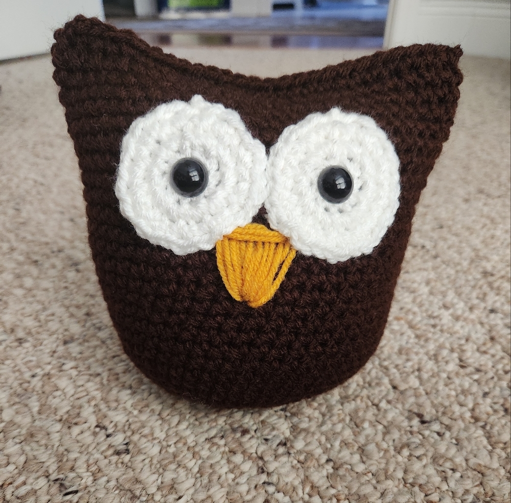 Handmade Crocheted Brown Owl Stuffie